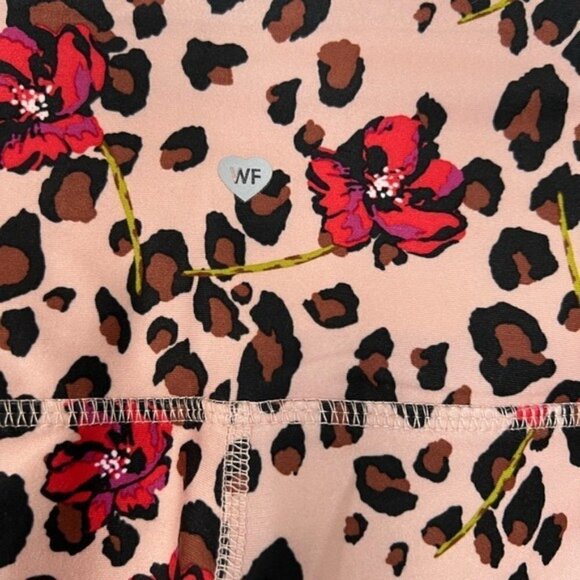 Wildfox Sweat Coral Wild Leopard Elastic Waist Stretch Leggings Size M - Picture 7 of 8
